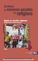 Archives de sciences sociales des religions, no 193